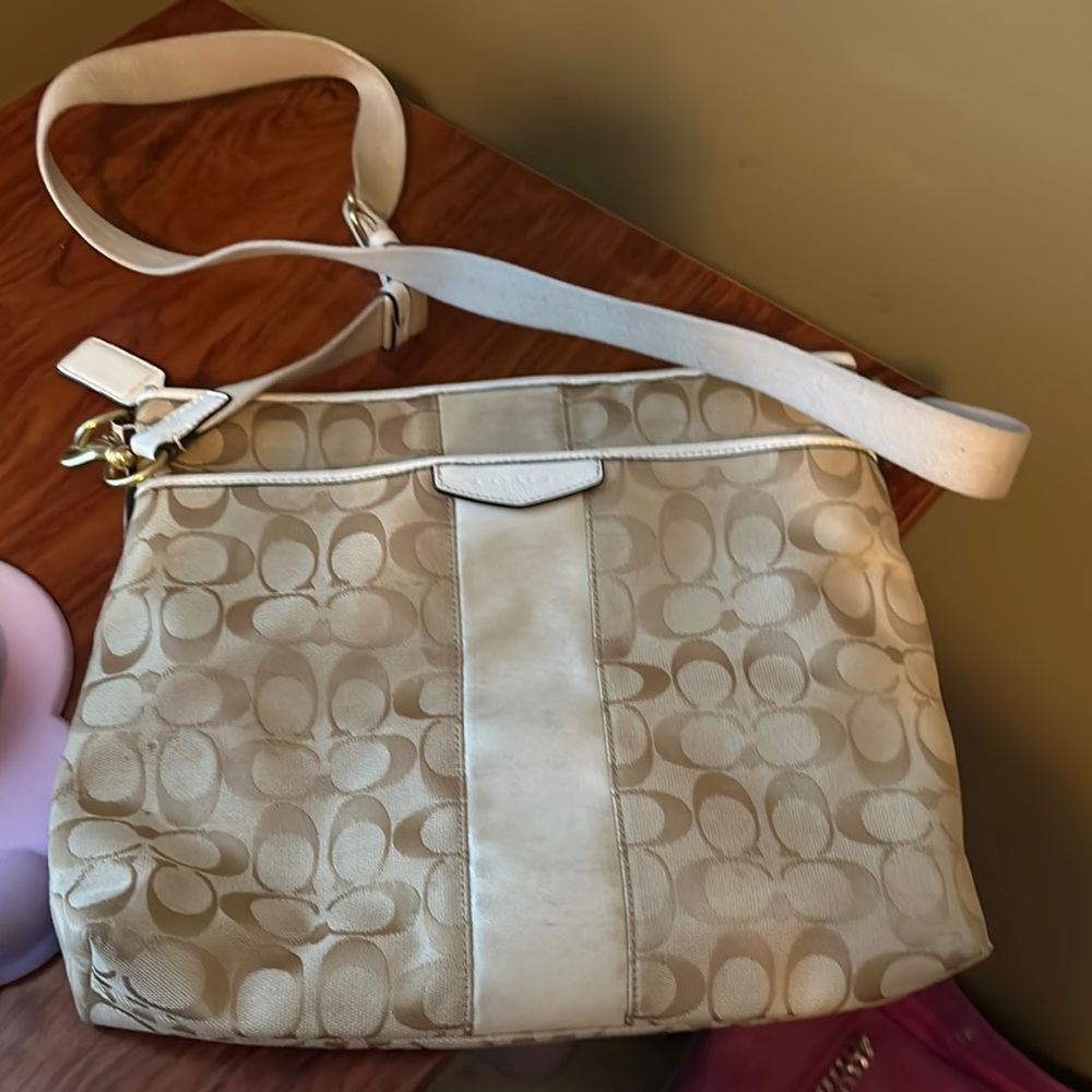 Coach Beige Shoulder Bag